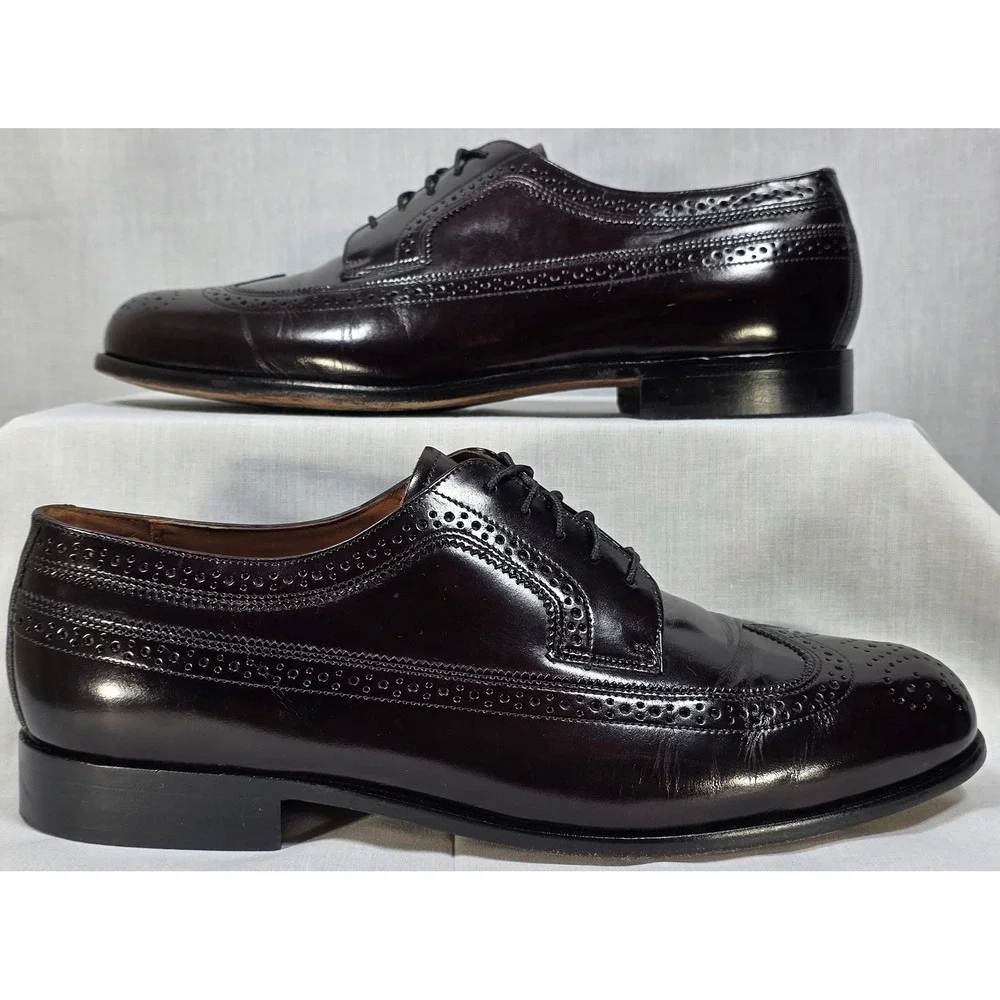 Bostonian Classics First Flex‎ Men's Burgundy Leather Wingtip Oxford Shoes